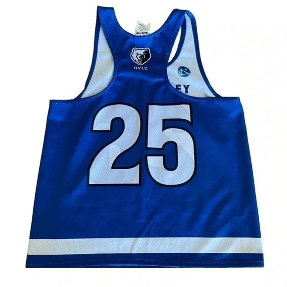 Alleson Athletic Grizzlies Blue White Basketball Jersey Sleeveless SZ M # 1319 - Picture 2 of 7